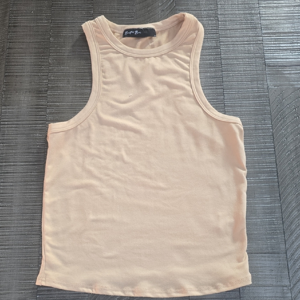 Cream Sleeveless Tank Top
